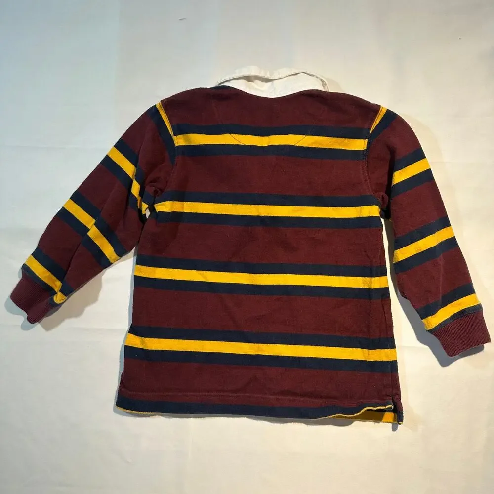 OshKosh B'gosh Striped Polo Rugby Long Sleeve Top Sz 4T